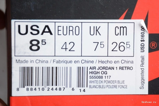1 Retro UNC 555088-117  555088-117 Jordan 0606